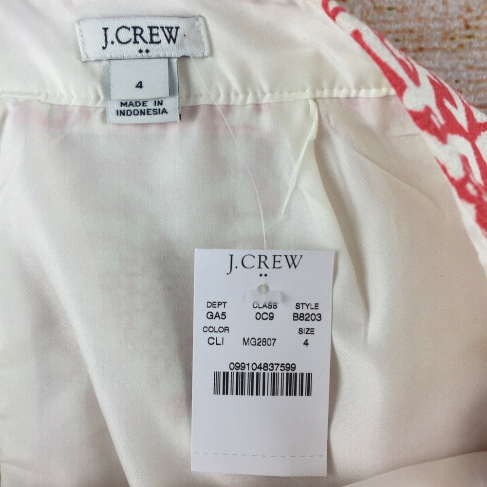 J. CREW pink coral pencil straight skirt 4 new - Picture 4 of 4